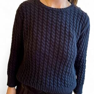 Vintage Burberry cable knit sweater